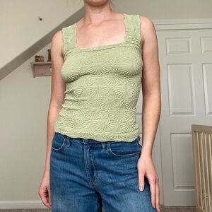 NWT Free People green love letter cami